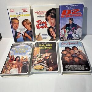 New ListingDisney VHS Lot Of 6 Kids Movies Non Animated Family Movie Night