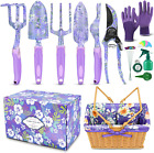 43Pcs Garden Tools Set with Basket, Floral Gardening Hand Tools, Gardening Gifts