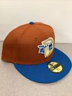 Danville 97s MILB New Era Buffalo Rust Orange Blue 59FIFTY Hat Cap 7 3/4 New