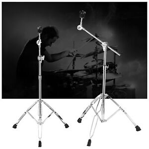 Hardware Cymbal Boom Braced Stand Straight Drum Percussion Holder Mount Set B7B3