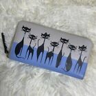 Kate Spade NEW YORK jazz things up cats lacey round zip wallet Used JAPAN