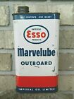 1960s Esso Marvelube Outboard Oil Can, Quart, Imperial Oil Limited (Canada)