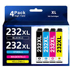 4-Pack 232XL T232XL Ink Compatible With Epson XP-4205 XP-4200 WF-2930 WF-2950