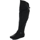 Journee Collection Womens Loft Faux Leather Over-The-Knee Boots Shoes BHFO 1819