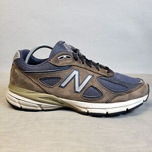 New Balance 990 V4 Shoes Mens 9.5 2E Wide Blue Suede Running Walking Made in USA