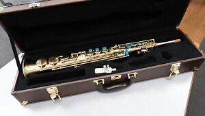 Soprano Saxophone Straight Body With Case Yanagisawa #7 Mouthpiece NICE