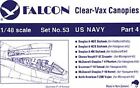 US Navy Canopy Set: A-4 F-4 F-8 F-14 F-18 T-28 Hobbycraft (1/48 Falcon 53)