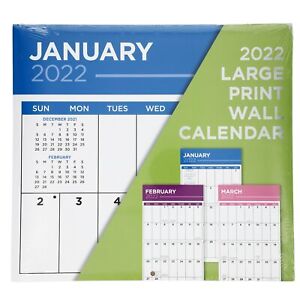 2023 Large Print Wall Calendar 12x12 Easy to Write On 16 Month Sep 2022-Dec 2023