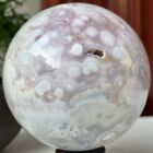 New Listing1130g Natural Sakura Agate Quartz Sphere Crystal Ball Reiki Healing Decoration