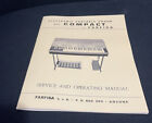 FARFISA COMPACT Organ Service & Operating Manual (34 pages)
