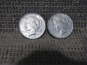 1922-P and 1923-P Silver Peace Dollars auctionff222