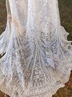Antique Vintage French Lace Gown Layer Late 1800s /early 1900s  180 X 42 Inches