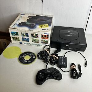 Sega Saturn System Console In Box w/ Controller & Game - Tested & Working