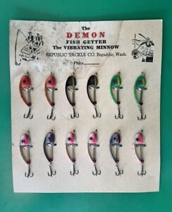 Vintage Republic Tackle Co ‘The Demon’ Fish Getter Fishing Lures, Lot of 12