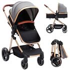 Baby Stroller 2 in 1 w/Adjustable Canopy & 5-Point Harness for Infant & Toddler