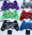 Wired 5.5ft Dual Vibration Controller Gamepad for PS2 & PS1 Transparent Colors