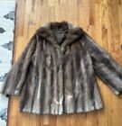 Vintage Brown Fur Coat Size Small-medium