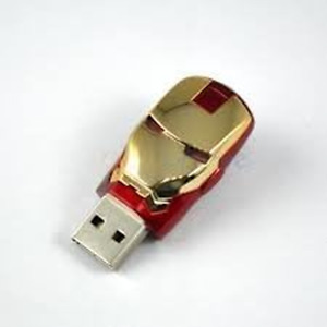16Gb Iron Man the Avengers Usb2.0 Flash Drive with Blue Light, Red