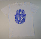 Obey Hand of Hamsa Floral White Cotton T-shirt Mens Size Large