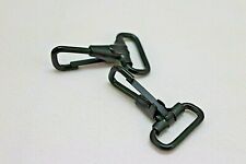 WWI WWII US spring snap hooks blackened steel/brass replacement pair E388