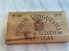 New Listing1 Rare Wine Wood Panel -PINCHON LONGUEVILLE 1979 -CRATE BOX SIDE