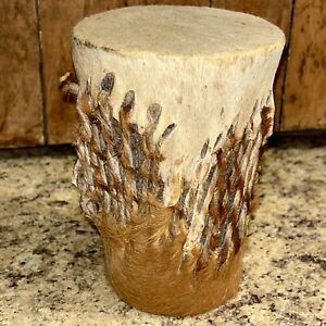 Authentic HANDCRAFTED African  TRIBAL Drum/Bongo W/PEA INSIDE! SUPER NICE PIECE!