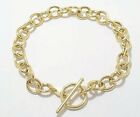 14k Yellow Gold Toggle 8” Long Solid Heavy Bracelet Value $495