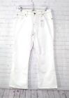 Cabi Contemporary Jeans Womens Size 10 White Denim Stretch Flat Front #895-L NEW