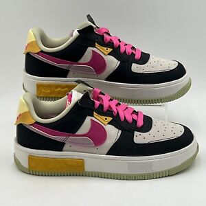 Nike Women's Sz 8.5 Air Force 1 Fontanka Pink Black Grey Low Top AF1 DR7880 001