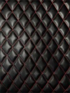 Red Thread Quilted Vinyl Diamond 2