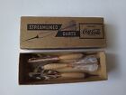 Vintage Streamlined Wood Darts With Turkey Feather Flights & Box