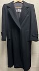 Vintage Evan Picone 100% Wool Black Overcoat Coat size 8 Lined. CR