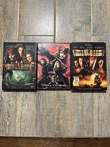 New ListingPirates Of the Caribbean DVD Set Black Pearl Deadman’s Chest World End Lot Of 4