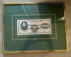 Framed 10000 Dollar Bill Washington Series 1878 Act March 1863 Signed