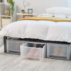 17 Qt. Medium Plastic Stackable Storage Drawers,Modular,Gray Clear,Set of 3