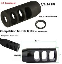 6.5 Creedmoor Competition Low Concussion 5/8x24 TPI Muzzle Brake Compensator