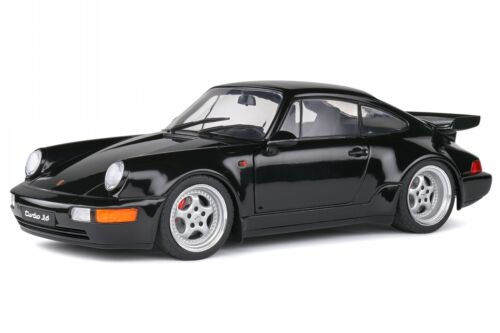 Porsche 911 964 Turbo black diecast model car S1803404 Solido 1:18