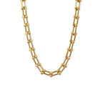 18K Solid Gold Horseshoe Link Chain Necklace Beautiful Choker Jewelry 16