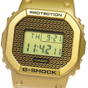 CASIO G-Shock 5600 SERIES DWE-5600HG-1JR Gold Chain Quartz Men's Watch_772402
