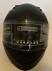 Adult GX11 Large Matte Black Full Face Motorcycle Helmet Clear & Tinted Visors