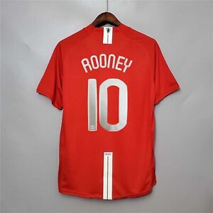 ROONEY #10  Manchester United 2008 UCL Final RETRO Soccer Jersey