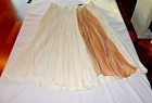Express Maxi Long Skirt A Line Accordian Womens XL Pleated Ivory Cream Beige