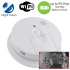 HD WIFI Night Vision Battery Powered Smoke Detector Spy Camera - Down View