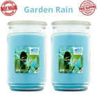 (PACK OF 2) Garden Rain Single-Wick Large Glass Jar Candle, 20 oz Garden Rain