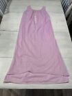 vintage nightgown union made pink long sleeveless Lined  size M