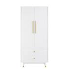 Armoire Wardrobe Closet Cabinet Dresser Bedroom Storage Furniture w/ Hanging Bar