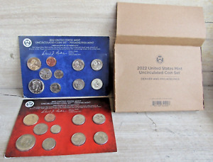 New Listing2022 United States Mint Uncirculated Coin Set Denver and Philadelphia 20 Coins