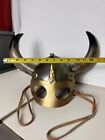 Metal Viking Helmet With Horns Medieval Renaissance Warrior Dragon