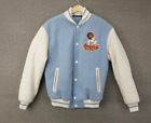 ZARA MAN Baseball Varsity Jacket w/ RANDYS DONUTS Stitched BLUE Mens Size S