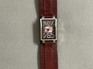 Fossil Unique Dial Brown Leather Band JR-9878 Women's Watch Working